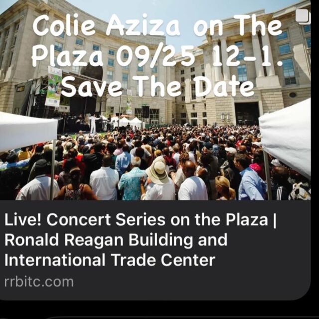 https://rrbitc.com/live-concert-series-on-the-plaza/ 
Catch Me @darubakenyatte1 , @mike.pryor3, and derrick thompson at Live! Concert on The Plaza on Wednesday, September 25th, 12-1 PM.  FUN!!🤩#colieaziza #jazztrio #concertontheplaza #september2024